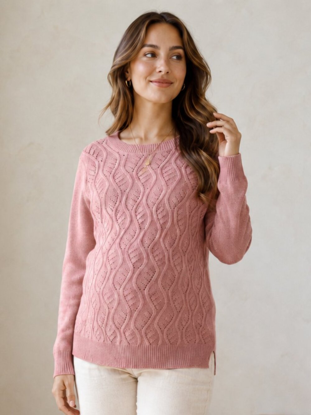 Stitch Fix Letty & Me Maternity Cozy Pink Knit Sweater XXL NWT
